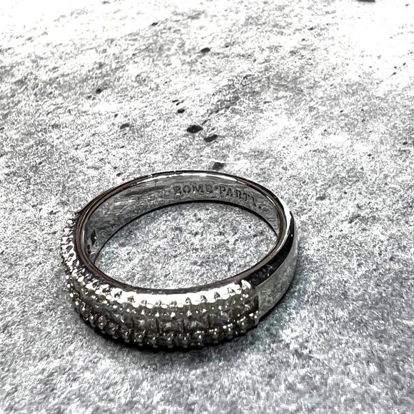 Ring Bomb Party Ring, size 7, CZ looking mini stones - Picture 3 of 5